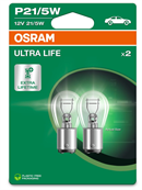 Osram Pære P21/5W Ultra Life (2 stk.)